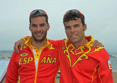El t&aacute;ndem grancanario se siente c&oacute;modo en el campo de regatas de Londres 2012